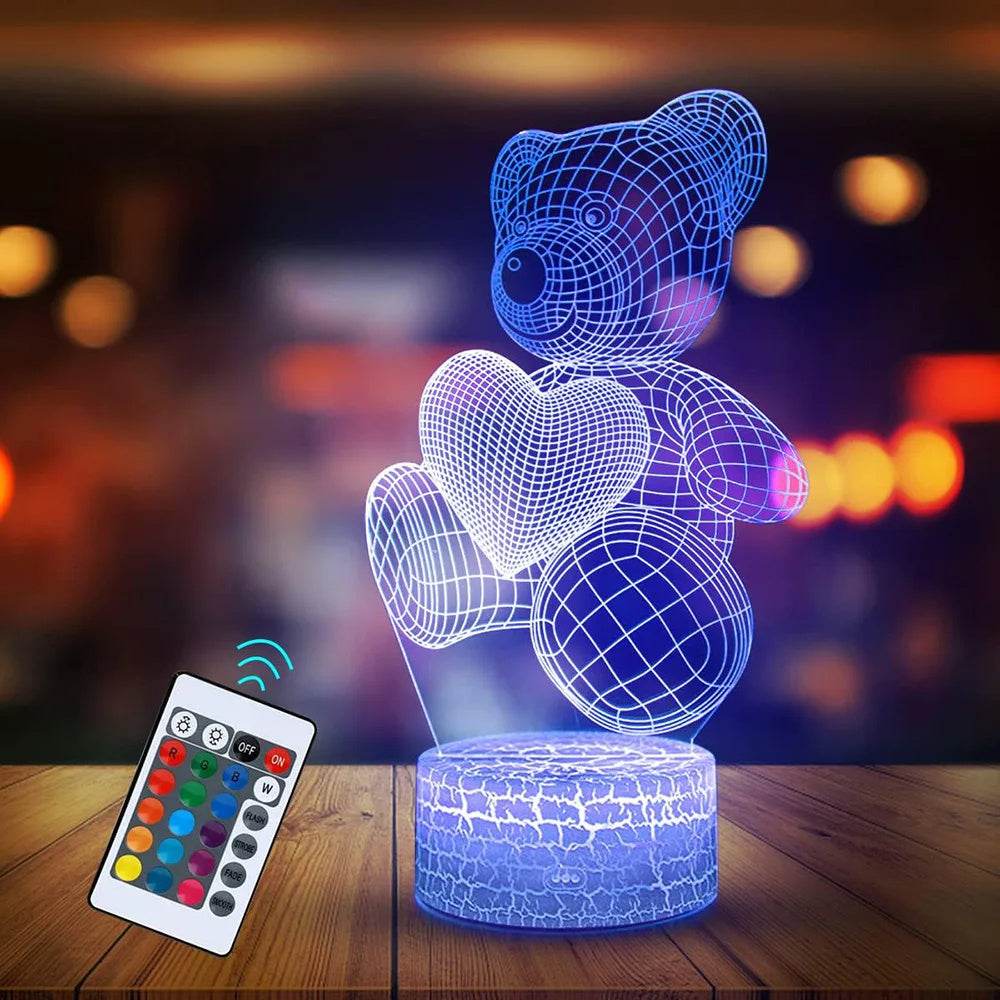3D Lamp Acrylic USB LED Night Lights Neon Sign Lamp Xmas Christmas Decorations For Home Bedroom Birthday Decor Valentines Day Gifts - ProTrendyz