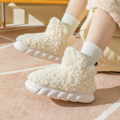 Winter Package Heeled Waterproof Home Indoor And Outdoor Wear Cute High Helper Cotton Slippers - ProTrendyz