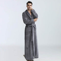Men's Winter Coral Fleece Nightgown Homewear Thickened Pajamas - ProTrendyz