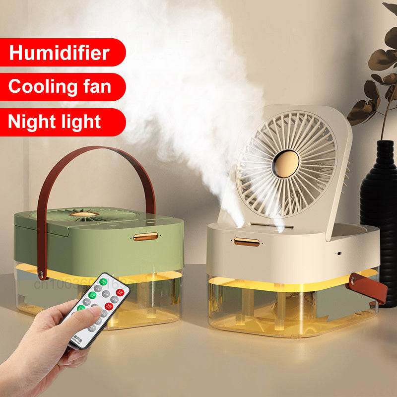 Humidifier Spray Fan Portable Fan Air Cooler Air Humidifier USB Mist Fan Desktop Fan With Night Light For Summer Home Appliance - ProTrendyz