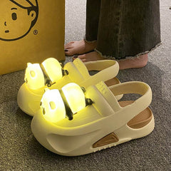 2024 Cute Slipper With Panda Lamp Summer Sandales Femme Light Funny Woman Slippers Shoes Women - ProTrendyz