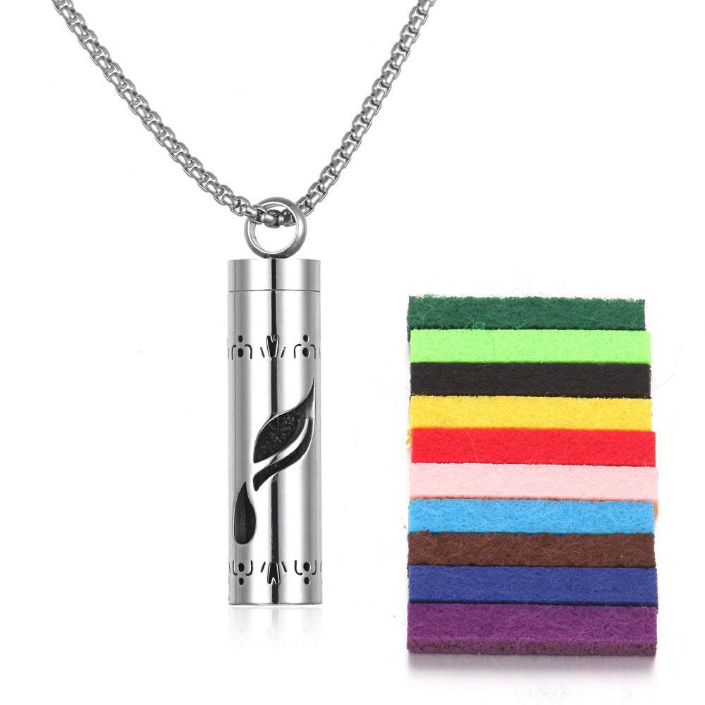 Aromatherapy Pendant Perfume Bottle Essential Oil Titanium Steel - ProTrendyz