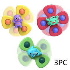 Kids Gyro Insect Sucker Spinner Rattle Bathroom Bath Toys Table Dinner Appease Toys for Baby Toddlers - ProTrendyz