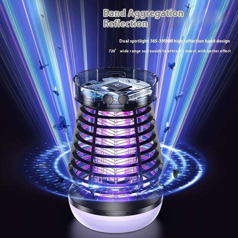 2in1 Mosquito Killer Lamp Electric Fly Catcher USB Rechargeable Electric Mosquito Swatter Electric Fly Trap With Night Light S0S Emergency Light Mosquito Killer Terrace Camping - ProTrendyz