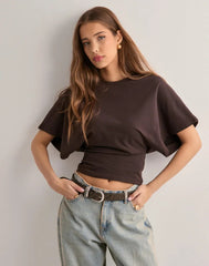 Summer Batwing Sleeve T-shirt Ins Fashion Round Neck Pullover Short-sleeved Tops For Women Clothing