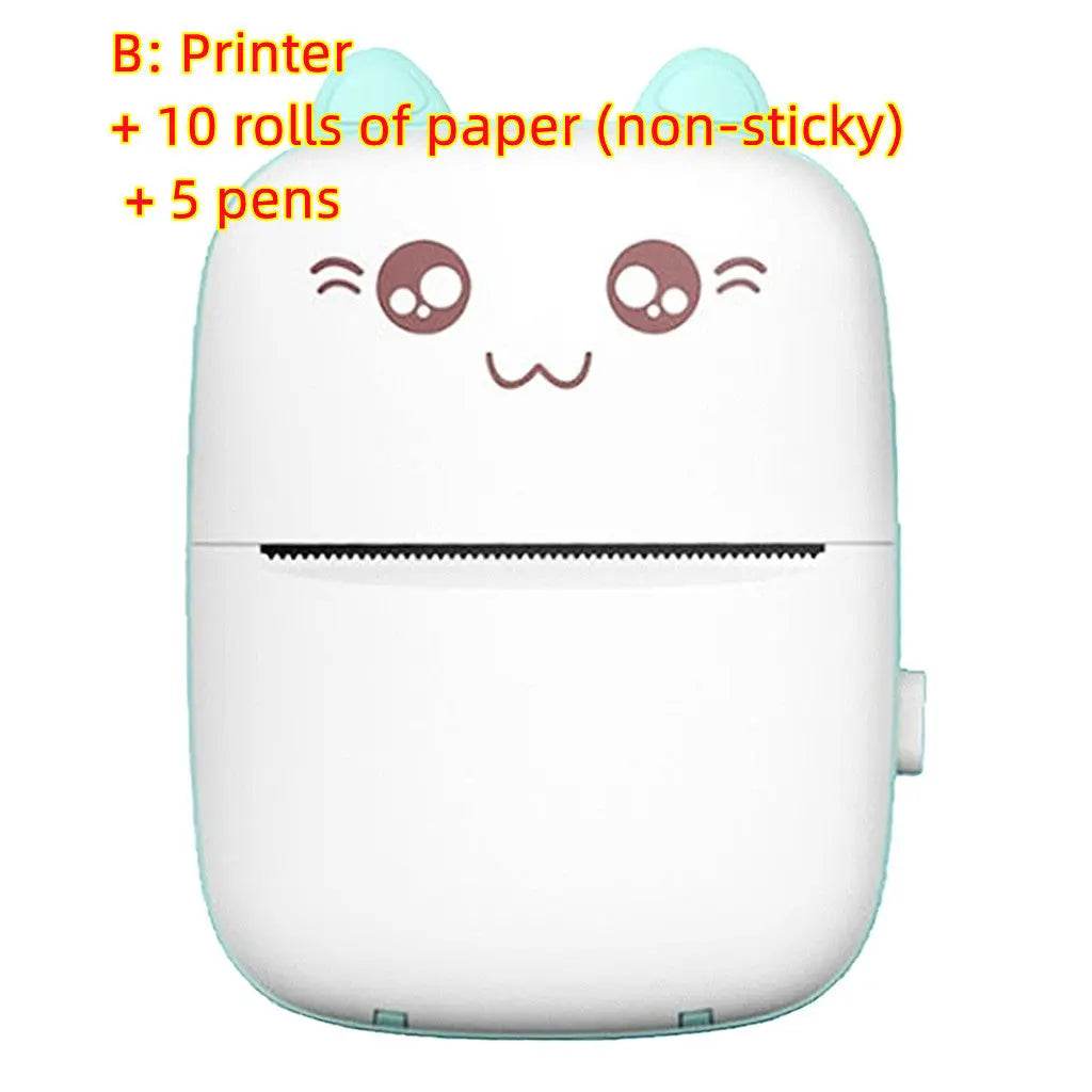 Mini Printer Portable Mini Bluetooth WiFi New Wrong Printer Mobile Phone Photo Title Note Hot Print Pocket Student Error Label Printer - ProTrendyz