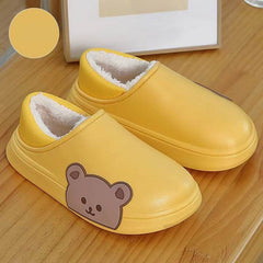 Bear Fluffy Slippers Winter House Shoes For Women - ProTrendyz