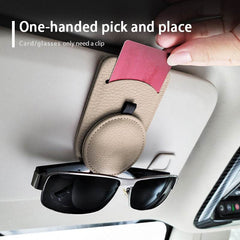Car Glasses Holder Universal Sun Visor Eyeglasses Clip Sunglasses Case Card Holder Auto Interior Accessories - ProTrendyz