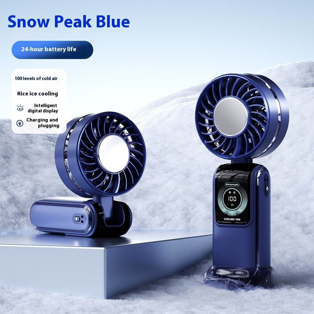 Creative Digital Display Refrigeration Ice Compress Turbine High-speed Handheld Fan - ProTrendyz