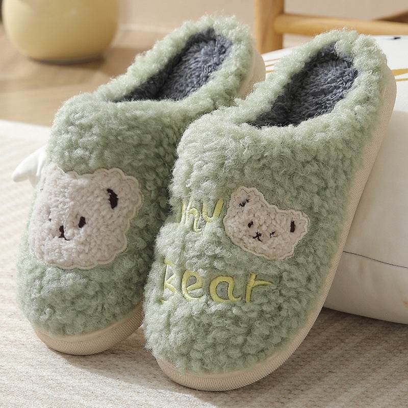Bear Slippers Winter Warm House Shoes For Women Couple - ProTrendyz