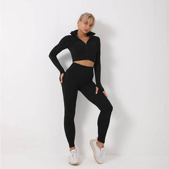 3PCS Yoga Set Seamless Sport Set Women Gym Clothing Leggings Women Crop Top Sports Bra Women Fitness Gym Set Womens Outfits Tracksuit - ProTrendyz