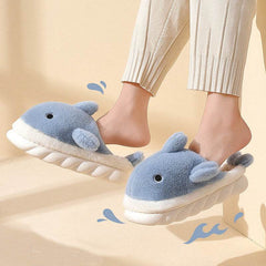 Shark Slippers Soft Sole Furry Shoes Home Bedroom Slippers Women - ProTrendyz