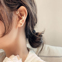 Design Hand-woven Flower Pearl Earrings - ProTrendyz