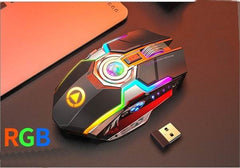 Color Wireless Gaming RGB Rechargeable Mute Button Mouse - ProTrendyz