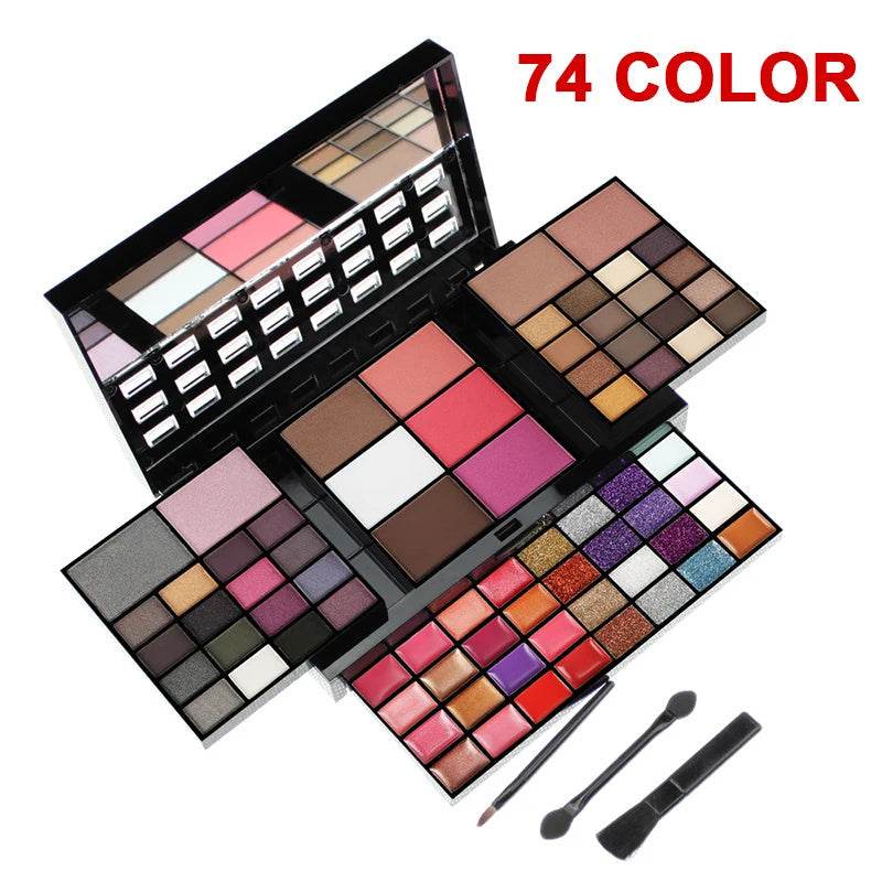74 Colors Makeup Set Lip Gloss Blush Eyeshadow Highlight Combination Plate Wholesale Makeup Set - ProTrendyz