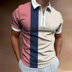 Men's POLO Shirt Striped Printed Short Sleeve T-Shirt Lapel Shirt - ProTrendyz