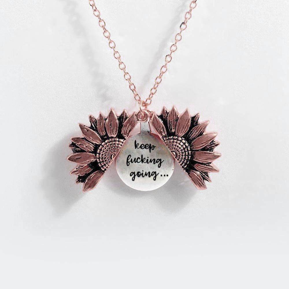 Sunflower Double-layer Lettering Necklace - ProTrendyz