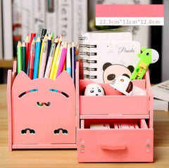 Multi-function pen holder creative student cartoon children desktop small storage box - ProTrendyz