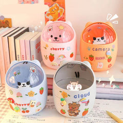 Desktop Trash Can Desk Organizer Bucket Office Mini Bear Trash Can - ProTrendyz