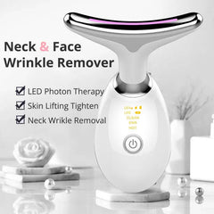 EMS Thermal Neck Lifting And Tighten Massager Electric Microcurrent Wrinkle Remover US - ProTrendyz