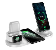Wireless Charger For IPhone Fast Charger For Phone Fast Charging Pad For Phone Watch 6 In 1 Charging Dock Station - ProTrendyz