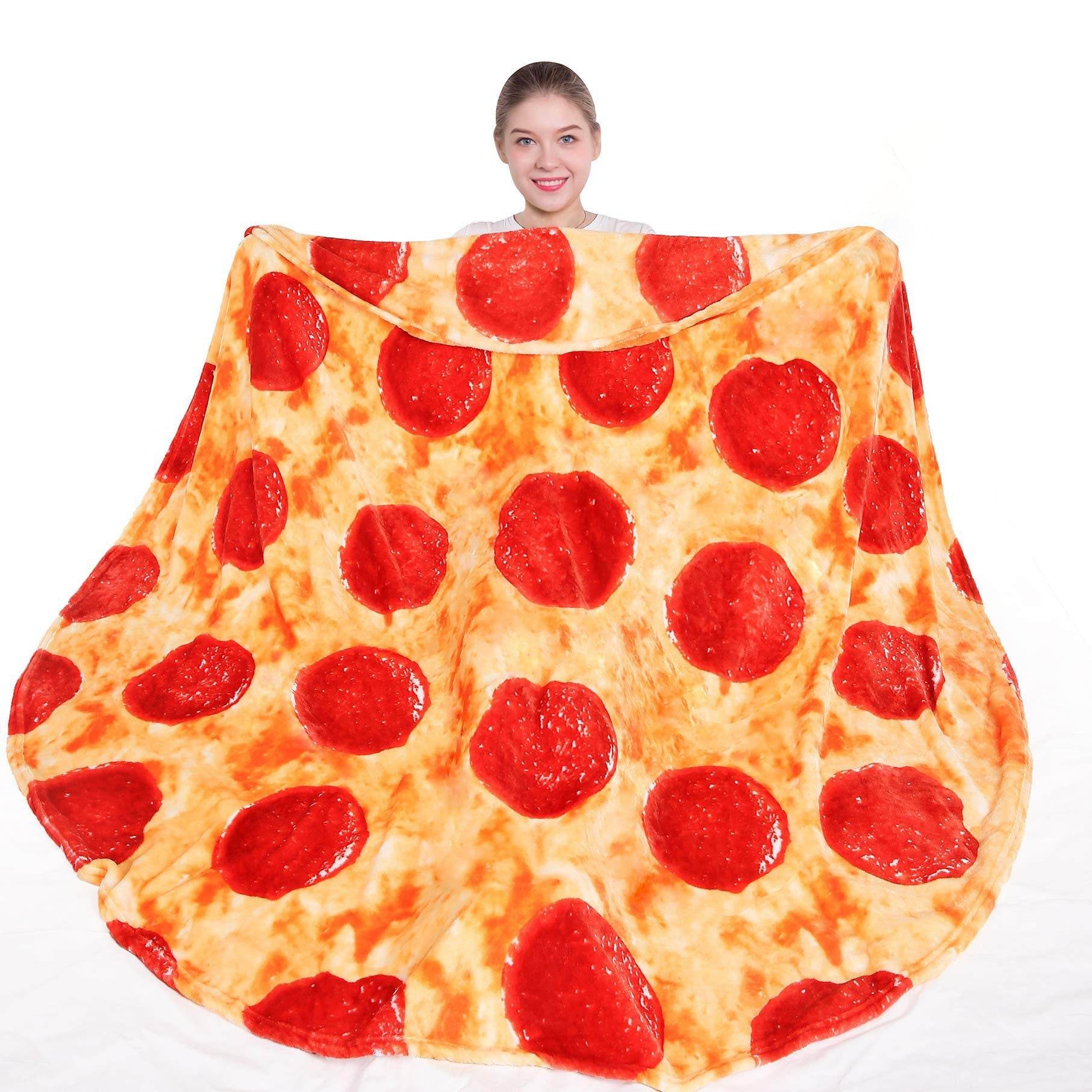 Pizza Taco Round Blanket Flannel - ProTrendyz