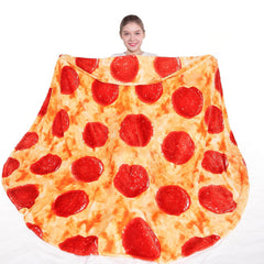 Pizza Taco Round Blanket Flannel - ProTrendyz