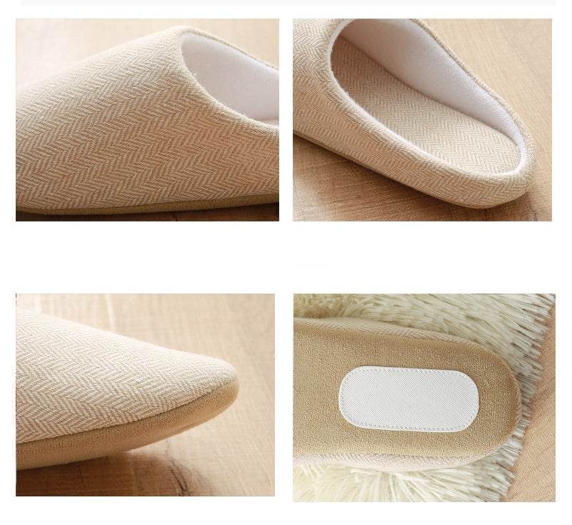 Men's Cotton Black Autumn Season Home Furnishing East Indoor Household Warm Slippers Soft Bottom Good Anti-skid Slippers - ProTrendyz