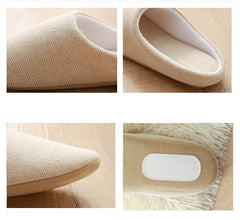 Men's Cotton Black Autumn Season Home Furnishing East Indoor Household Warm Slippers Soft Bottom Good Anti-skid Slippers - ProTrendyz
