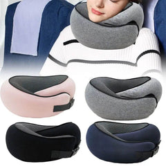 Soft Memory Foam Travel Neck Pillow U Shape Adjustable Support Comfortably Sleeping On Plane Car Office Noon Break - ProTrendyz