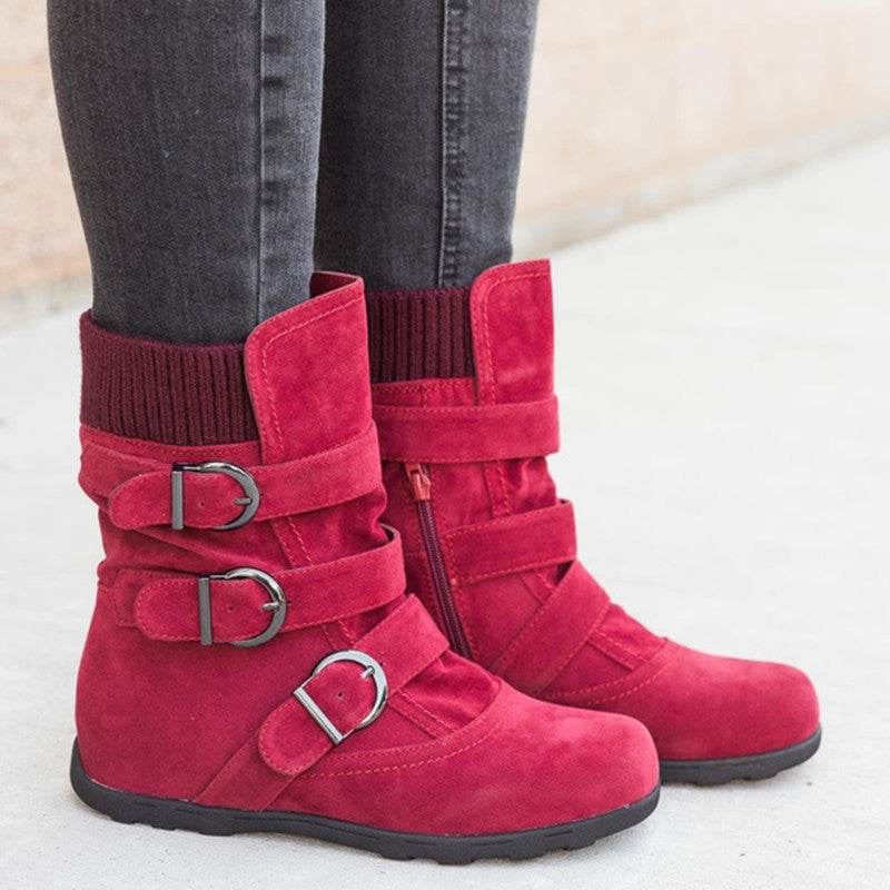 Casual Winter Boots Strap Buckle Shoes - ProTrendyz