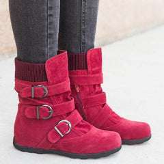 Casual Winter Boots Strap Buckle Shoes - ProTrendyz