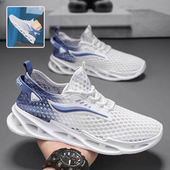 Men's Lace-up Sneakers Mesh Sports Shoes Fashion Hollow-sole Low Top Running Shoes - ProTrendyz