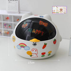 Desktop Trash Can Desk Organizer Bucket Office Mini Bear Trash Can - ProTrendyz