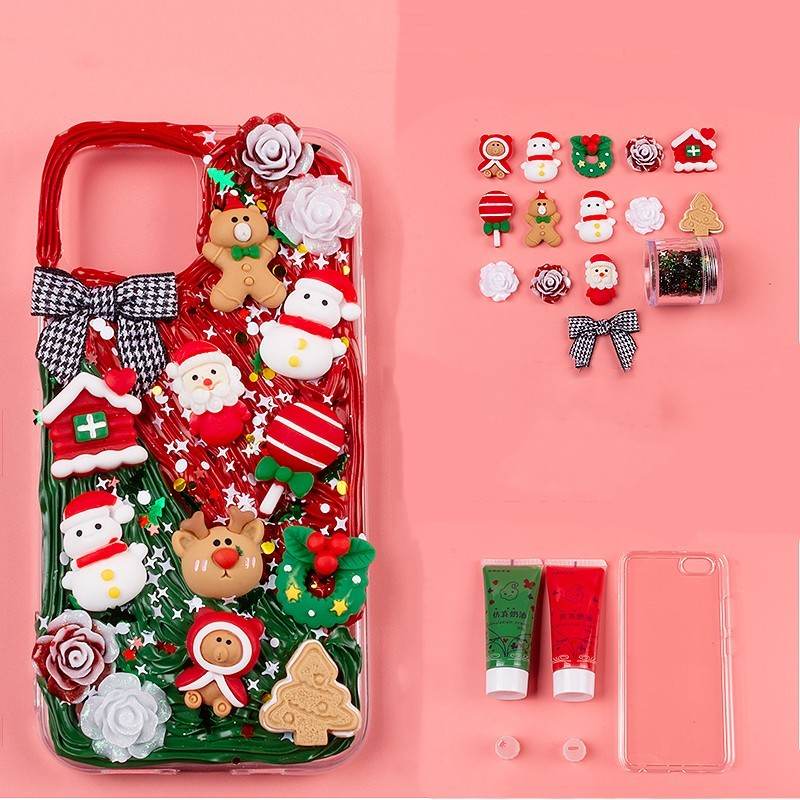 Diy Cream Gel Mobile Phone Case Set Cute Element Resin Accessories - ProTrendyz