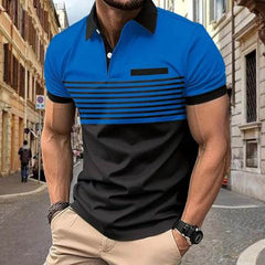 Casual Striped Shirt With Chest Pocket Men Clothing - ProTrendyz