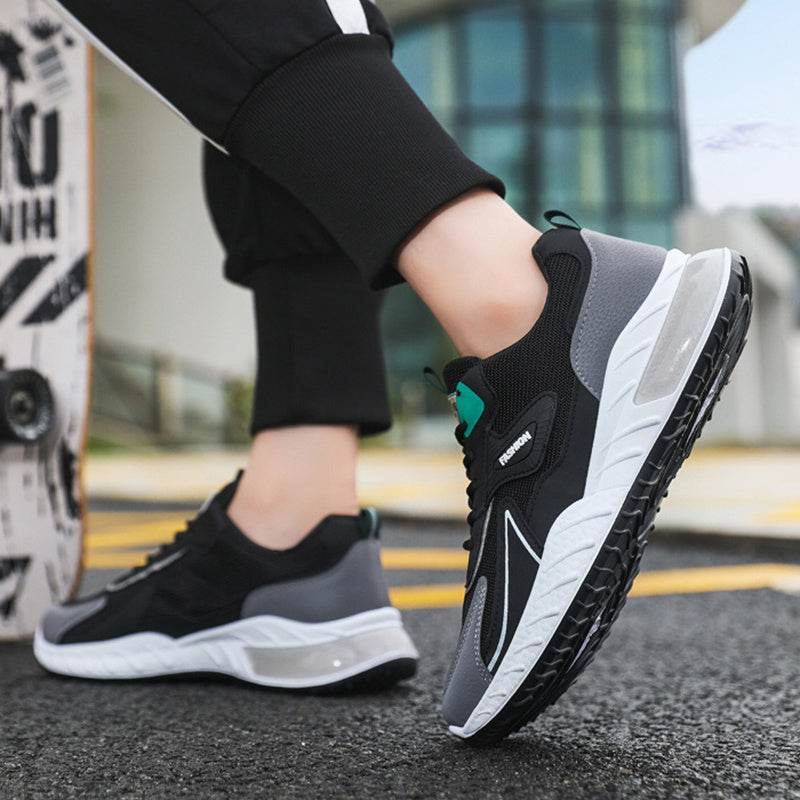 Color-blocked Sneakers Fashion Breathable Lace Up Mesh Sports Shoes For Men Casual Outdoor Running Walking Shoes - ProTrendyz