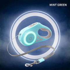 3 And 5M Dog Leash Light Retractable Pet Leads Traction Rope Belt Durable Large Dog Walk Run Leash Lead Automatic Cat Lead Extension - ProTrendyz