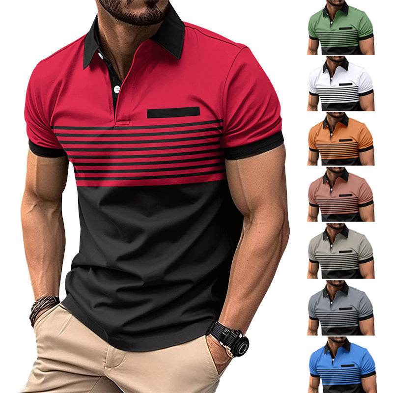 Casual Striped Shirt With Chest Pocket Men Clothing - ProTrendyz