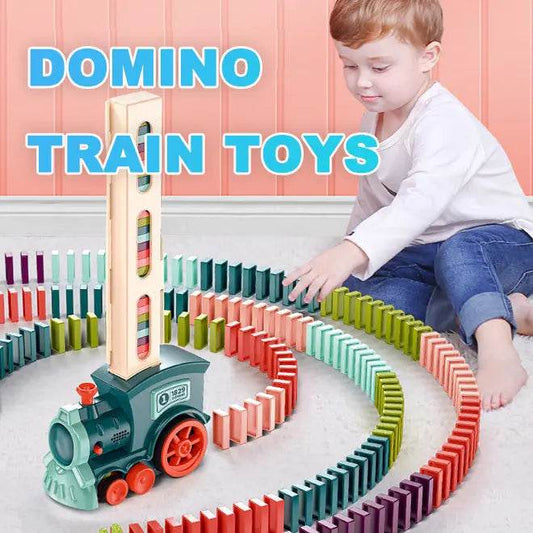Domino Train Toys Baby Toys Car Puzzle Automatic Release Licensing Electric Building Blocks Train Toy - ProTrendyz