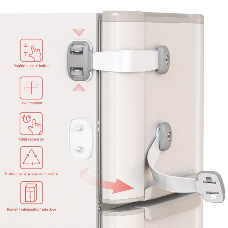 Home Baby Safety Protection Lock Anti-Clip Hand Door Closet Cabinet Locks Fo Fridge Cabinet Drawer Box Safe Lock For Kids No Tools Or Drilling Child Safety Cabinet Proofing Cabinet Drawer Door Latches - ProTrendyz