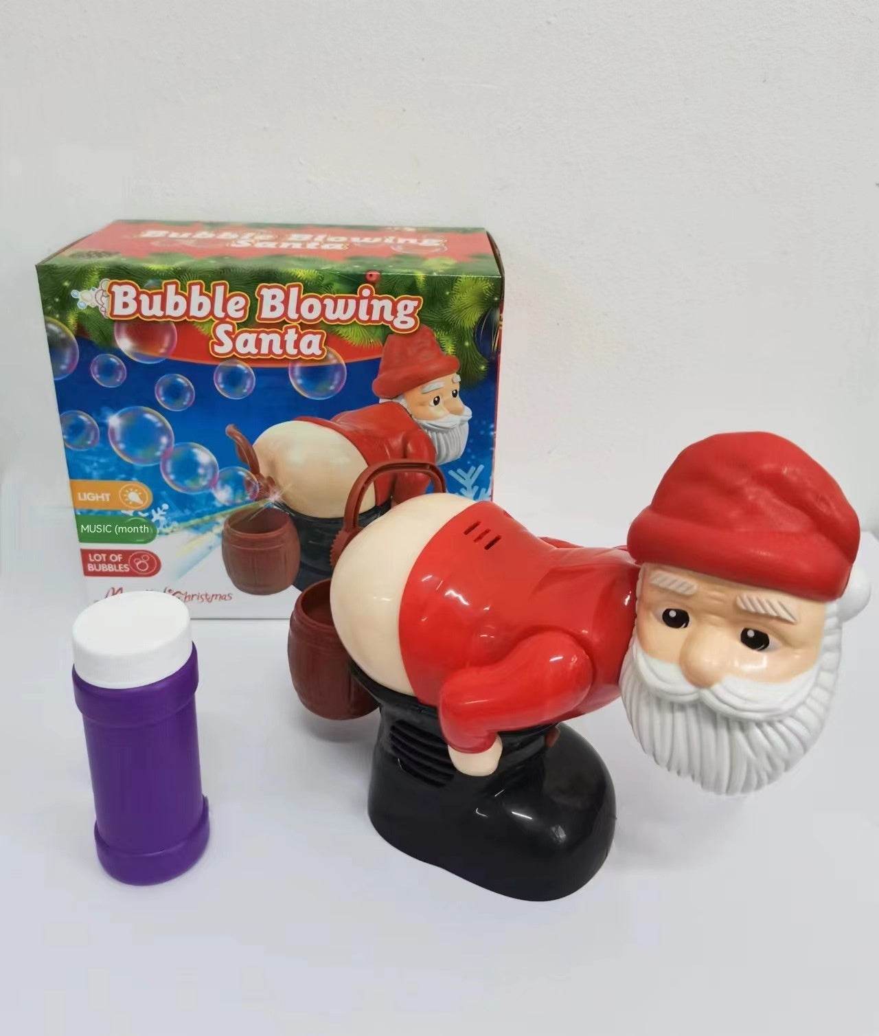 Electric Santa Claus Bubbles Machine Blowing Bubbles Music Light Entertainment Toy Prank Funny Ornament Christmas Gifts Christmas Decorations - ProTrendyz