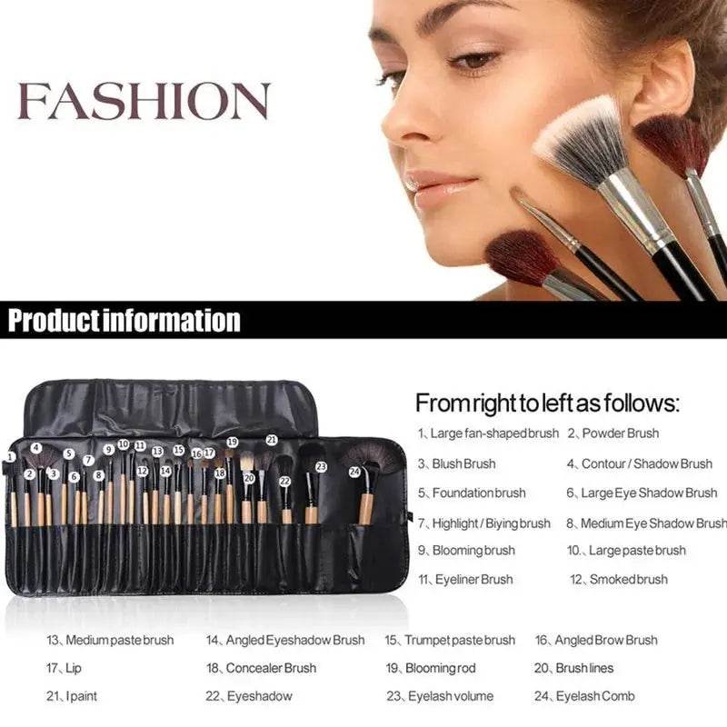 Gift Bag Of 24 Pcs Makeup Brush Sets Professional Cosmetics Brushes Eyebrow Powder Foundation Shadows Pinceaux Make Up Tools - ProTrendyz