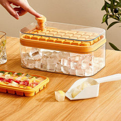One-button Press Type Ice Mold Box Plastics Ice Cube Maker Ice Tray Mold With Storage Box With Lid Bar Kitchen Accessories - ProTrendyz