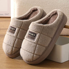 Men's Cotton Winter Household Woolen Thick Bottom And Warm Keeping Slippers - ProTrendyz