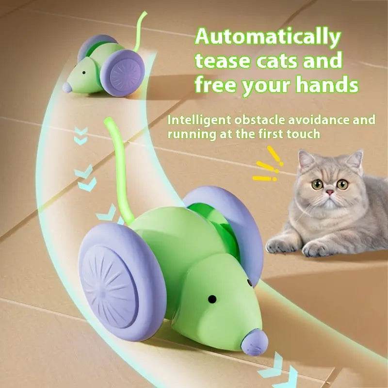Pet Toys Interactive Cat Toy Electric Mouse Car - Automatic Teaser With Intelligent Obstacle Avoidance Pet Products - ProTrendyz