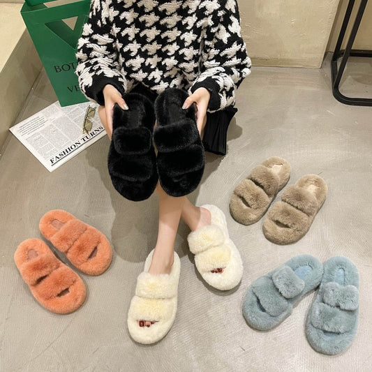 Fuzzy Slippers Women House Shoes Fluffy Bedroom Slippers - ProTrendyz
