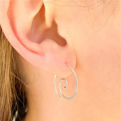 Wave Ripple Copper Earrings Personality Simple - ProTrendyz