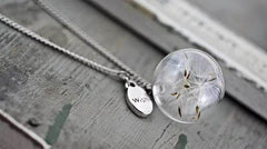 Vintage Handmade Fashion Dandelion Seed Glass Necklace - ProTrendyz