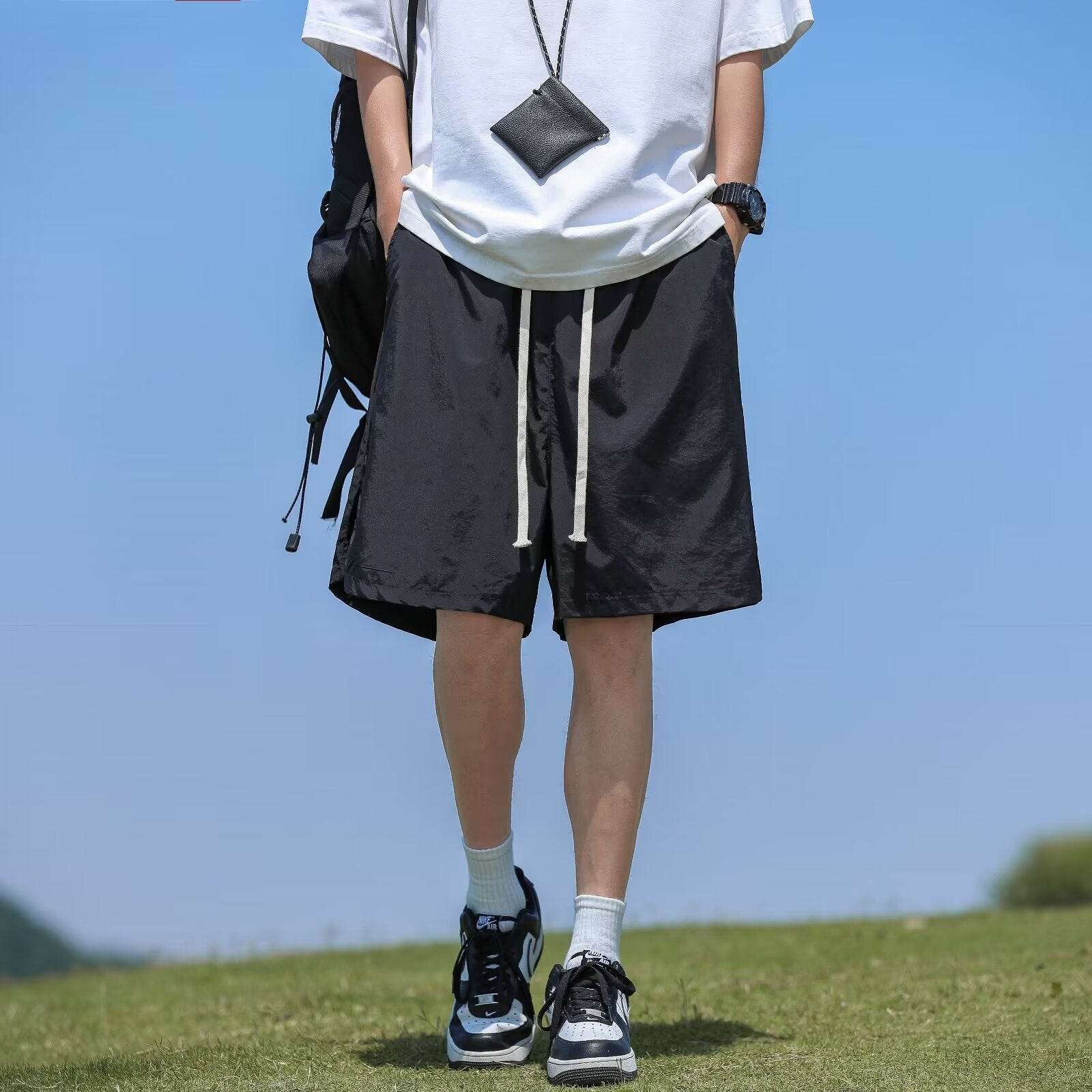 Men's Loose Knee Length Plus Size Straight Breathable Shorts - ProTrendyz